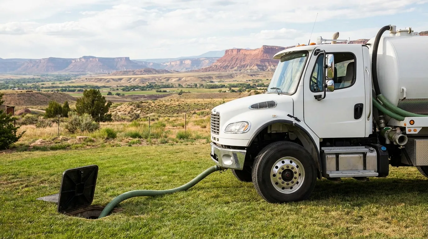 Rural property near Fruita, Colorado served by a septic system